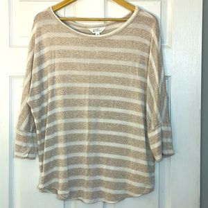 Market & Spruce Curved High Knit Top-petite large